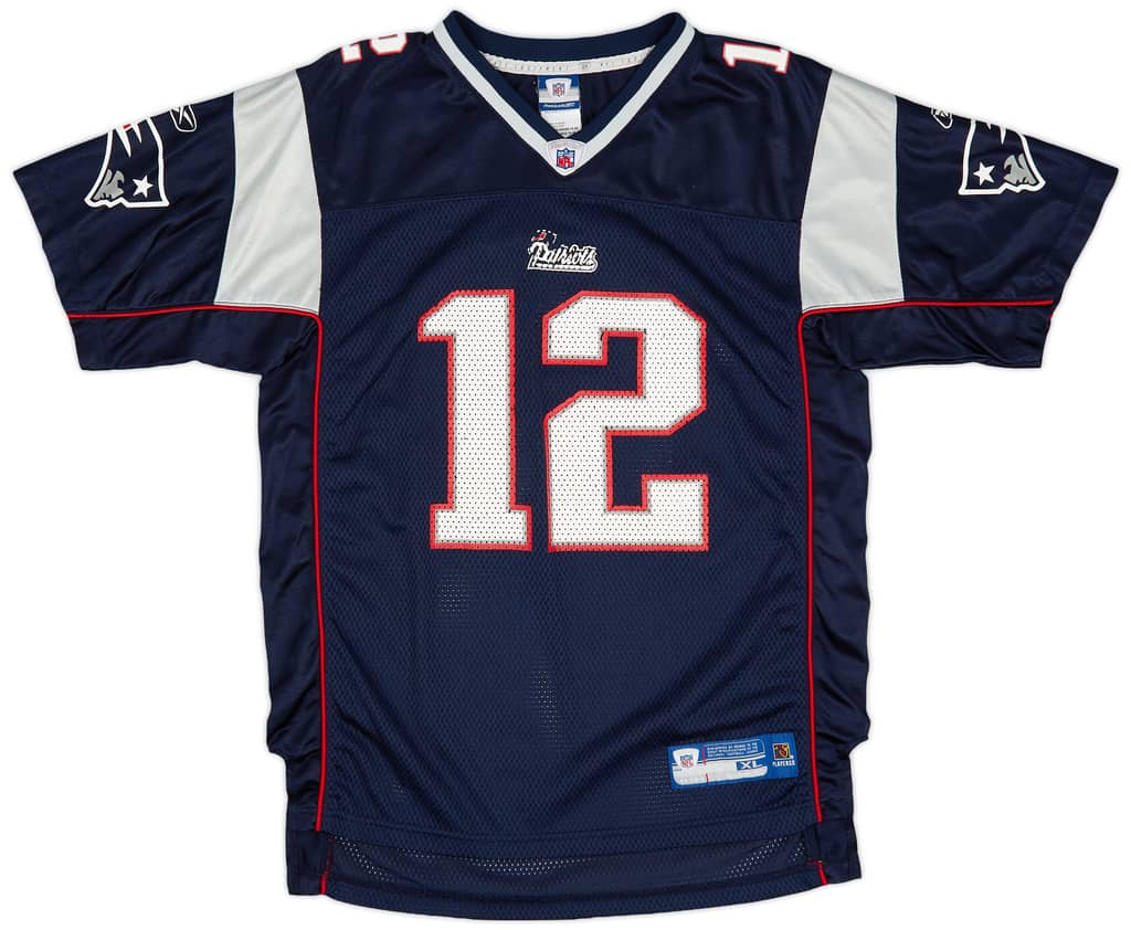 2005-06 New England Patriots Brady #12 Reebok On Field Jersey (Home) Y