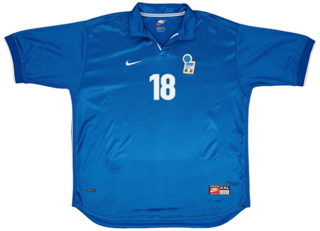 1997-98 Italy Home Shirt Baggio #18 - 7/10 - (XXL)