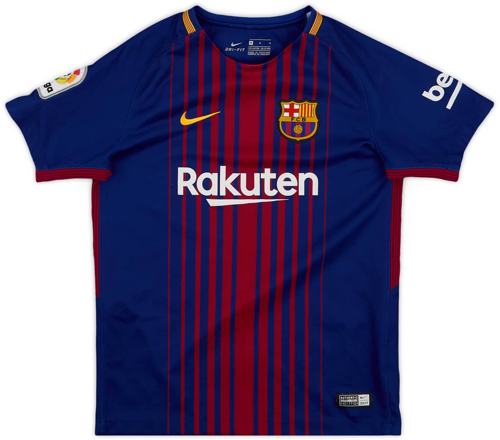 2017-18 Barcelona Home Shirt - 9/10 - (M.Boys)