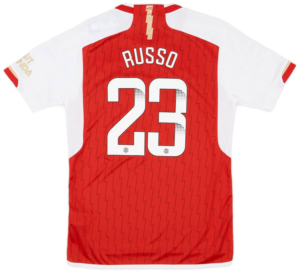 2023-24 Arsenal Women's Home Shirt Russo #23 (Unisex Fit)