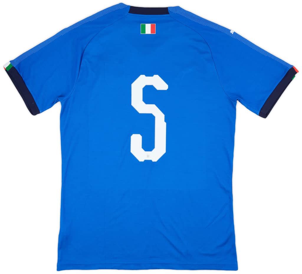 2018-19 Italy Home Shirt #5 - 9/10 - (L)