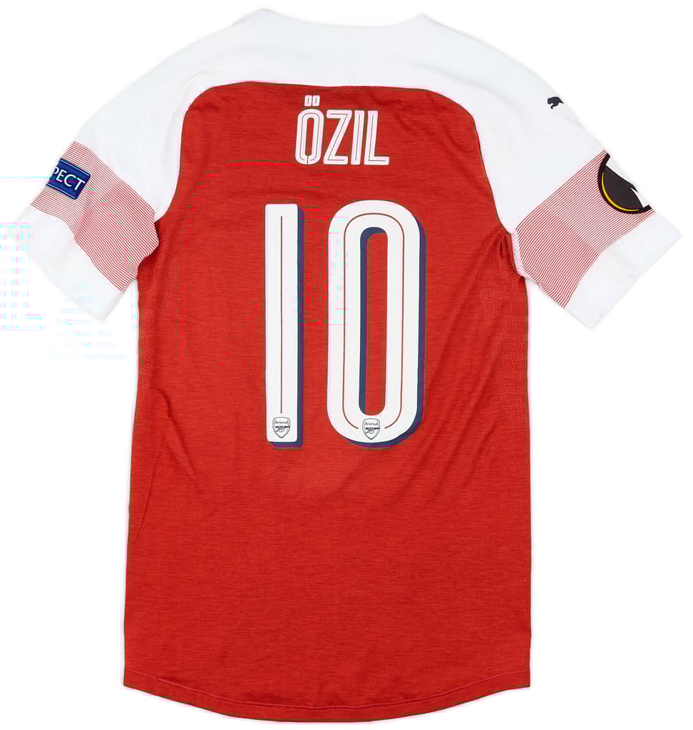 2018-19 Arsenal Match Issue Europa League Home Shirt Ozil #10