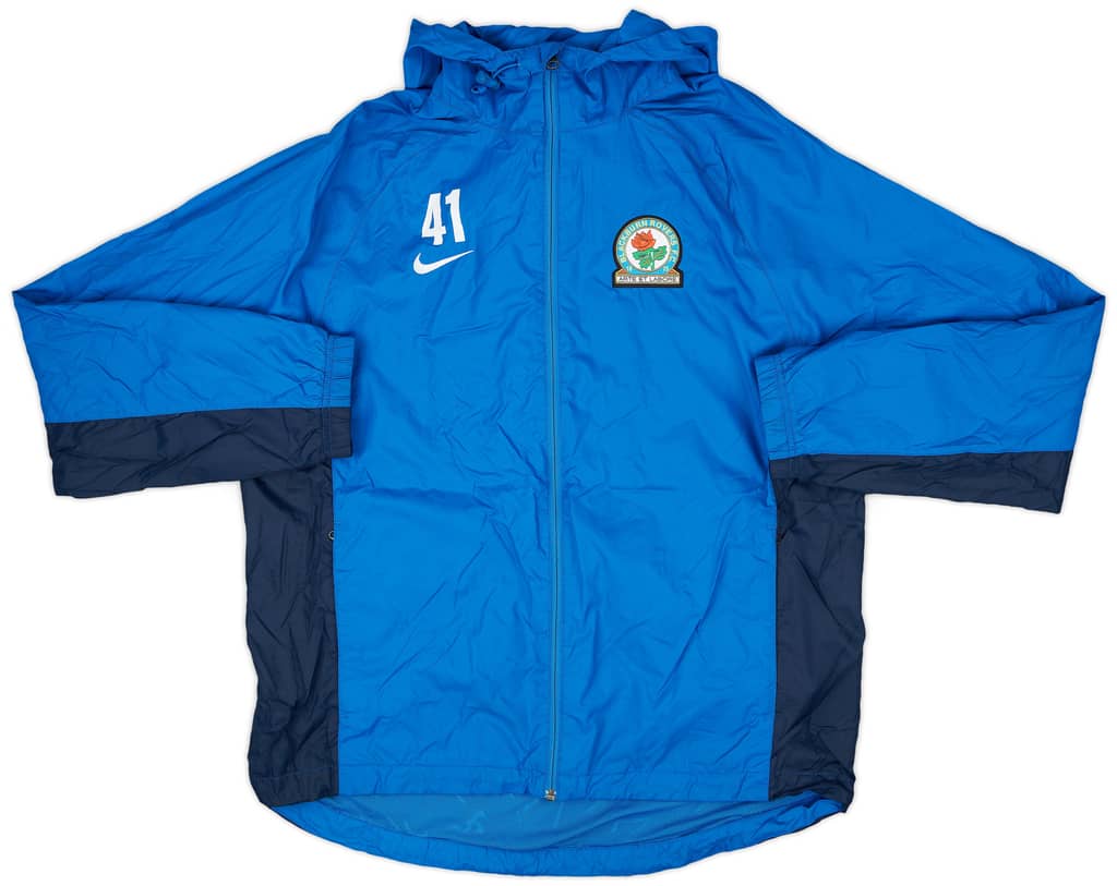 2014-15 Blackburn Player Issue Nike Hooded Rain Jacket #41 - 8/10 - (L)
