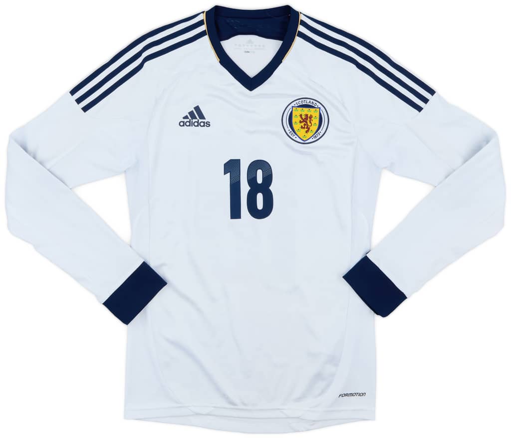 2012-14 Scotland Authentic L/S Away Shirt #18 - 8/10 - (S)