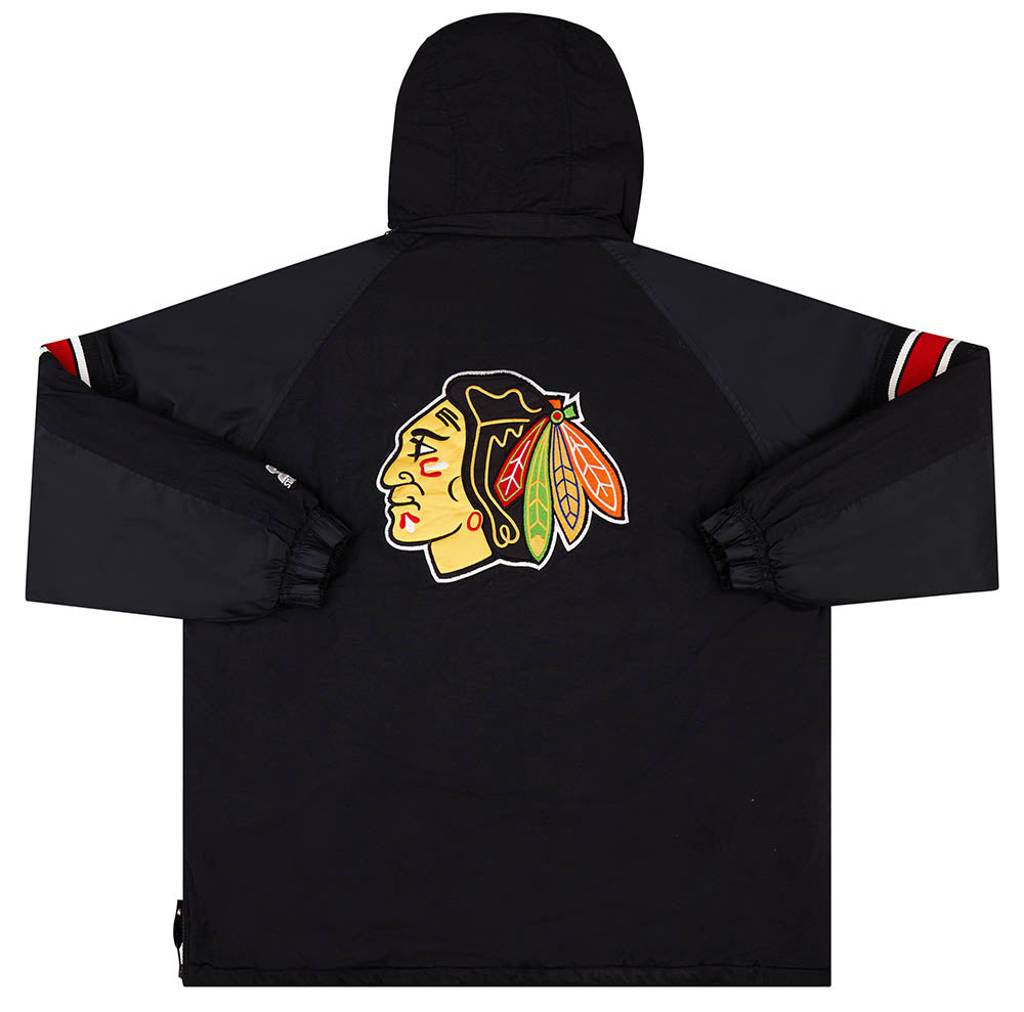 1990s Chicago Blackhawks Starter Rain Coat L