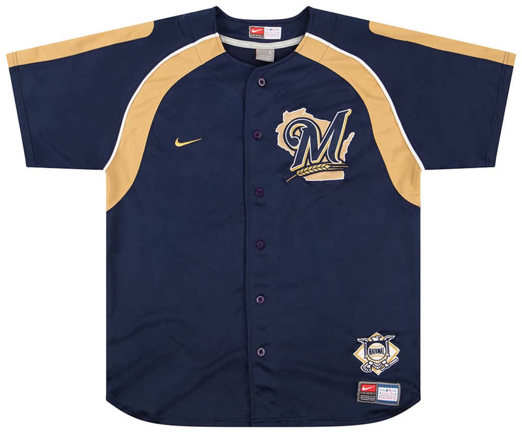 2005-10 Milwaukee Brewers Fielder #28 Nike Jersey L