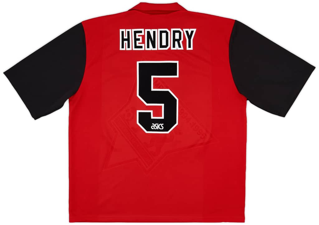 1995-96 Blackburn Away Shirt Hendry #5 - 10/10 - (XXL)