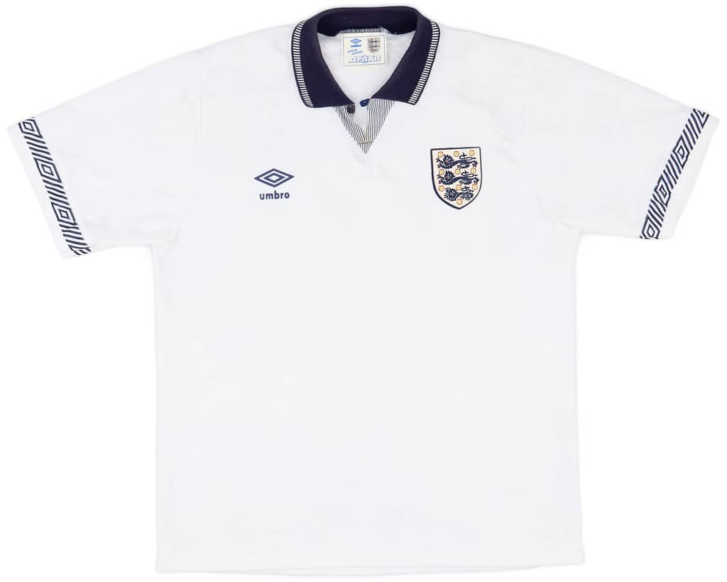 1990-92 England Home Shirt - 9/10 - (L)