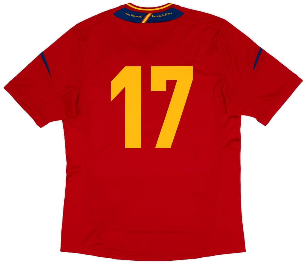 2011 Spain Match Issue Home Shirt #17