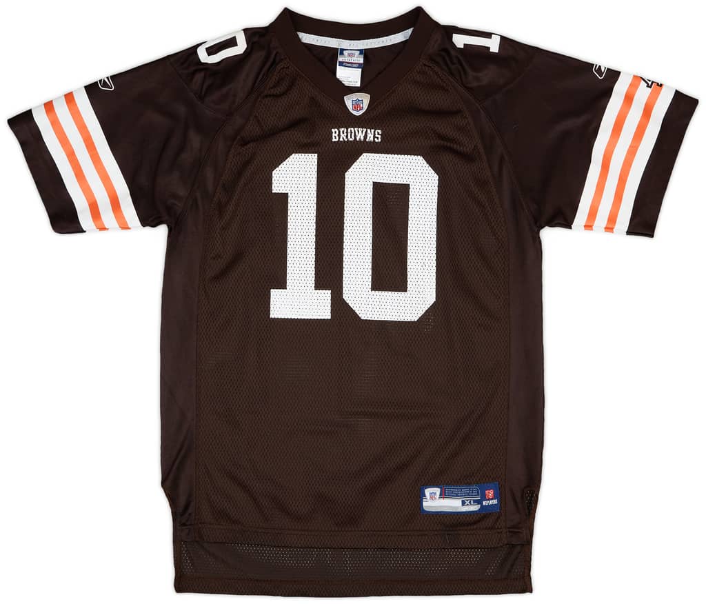 2007 Cleveland Browns Quinn #10 Reebok On Field Home Jersey - 9/10 - (XL.Boys)