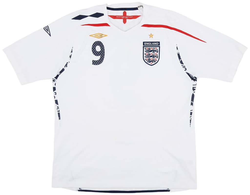 2007-09 England Home Shirt Rooney #9 - 6/10 - (XL)
