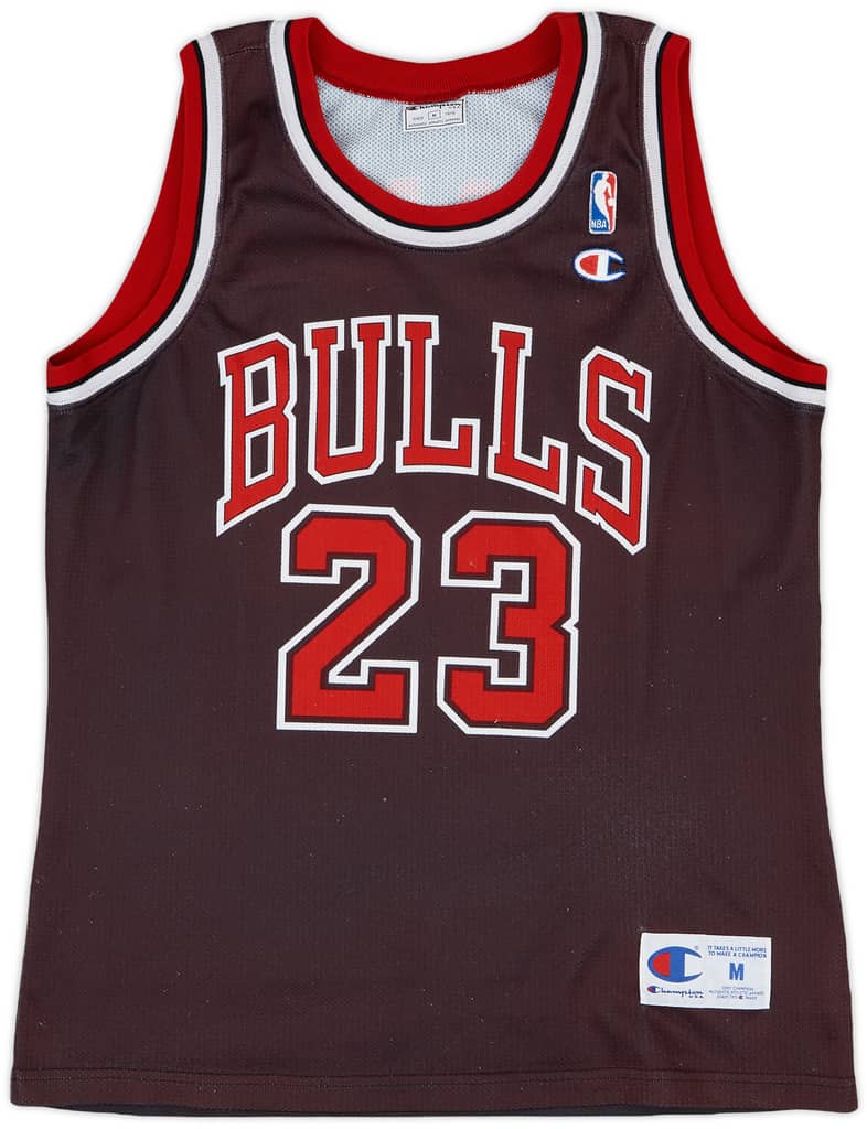 1997-98 Chicago Bulls Jordan #23 Champion Alternate Jersey - 7/10 - (M)