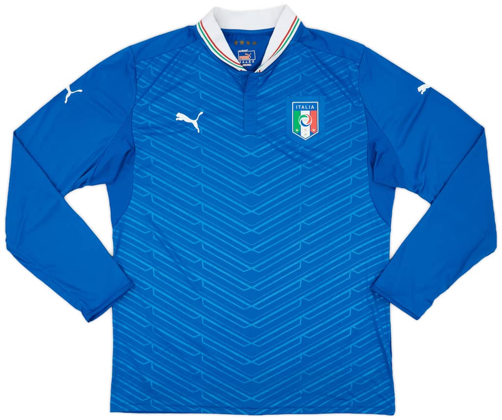 2012-13 Italy Player Issue Home L/S Shirt - 9/10 - (XXL)