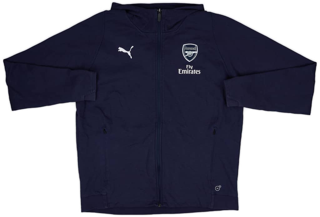 2017-18 Arsenal Puma Hooded Track Jacket - 9/10 - (XL)