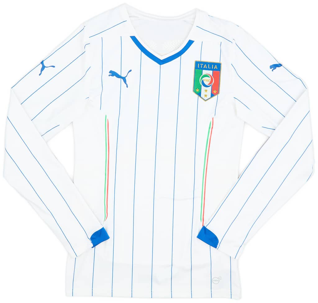 2014-15 Italy Player Issue Away L/S Shirt - 8/10 - (L)