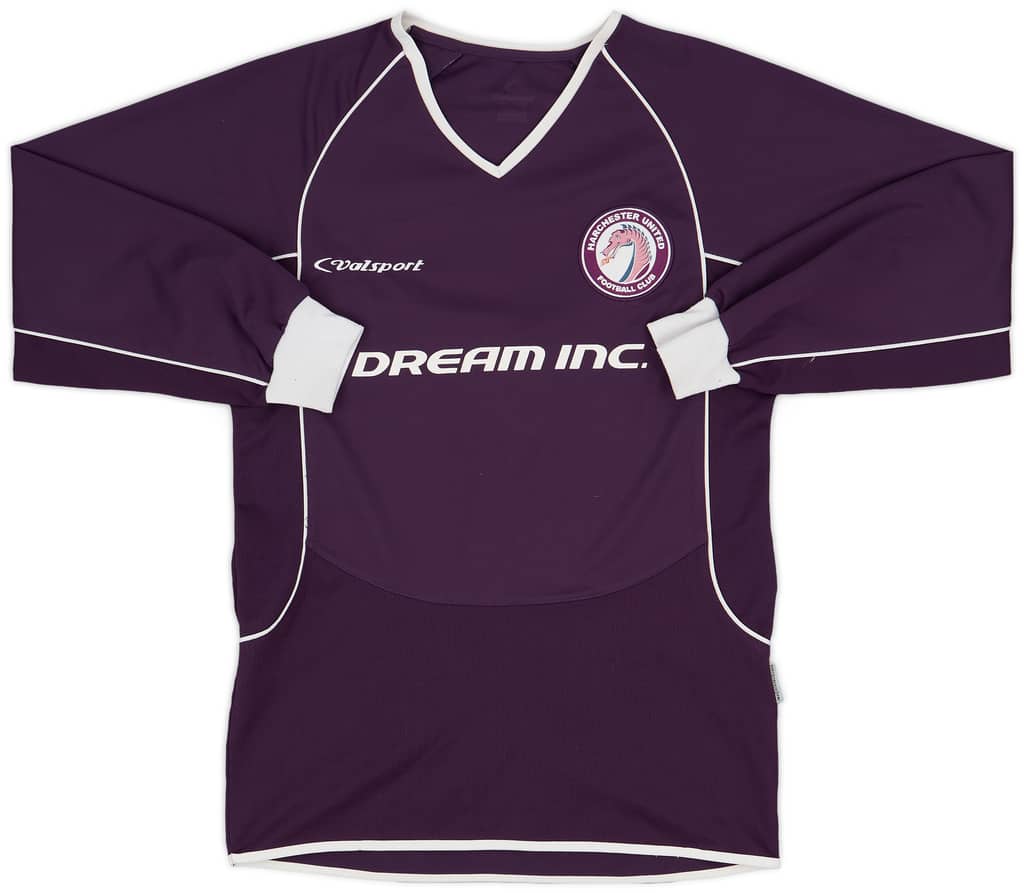 2004-05 Harchester United Home L/S Shirt - 8/10 - (M)