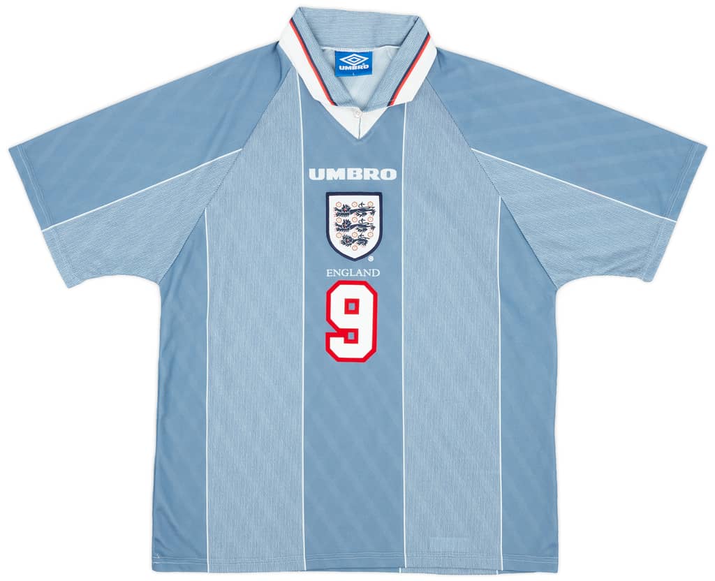 1996-97 England Away Shirt Shearer #9 - 9/10 - (L)