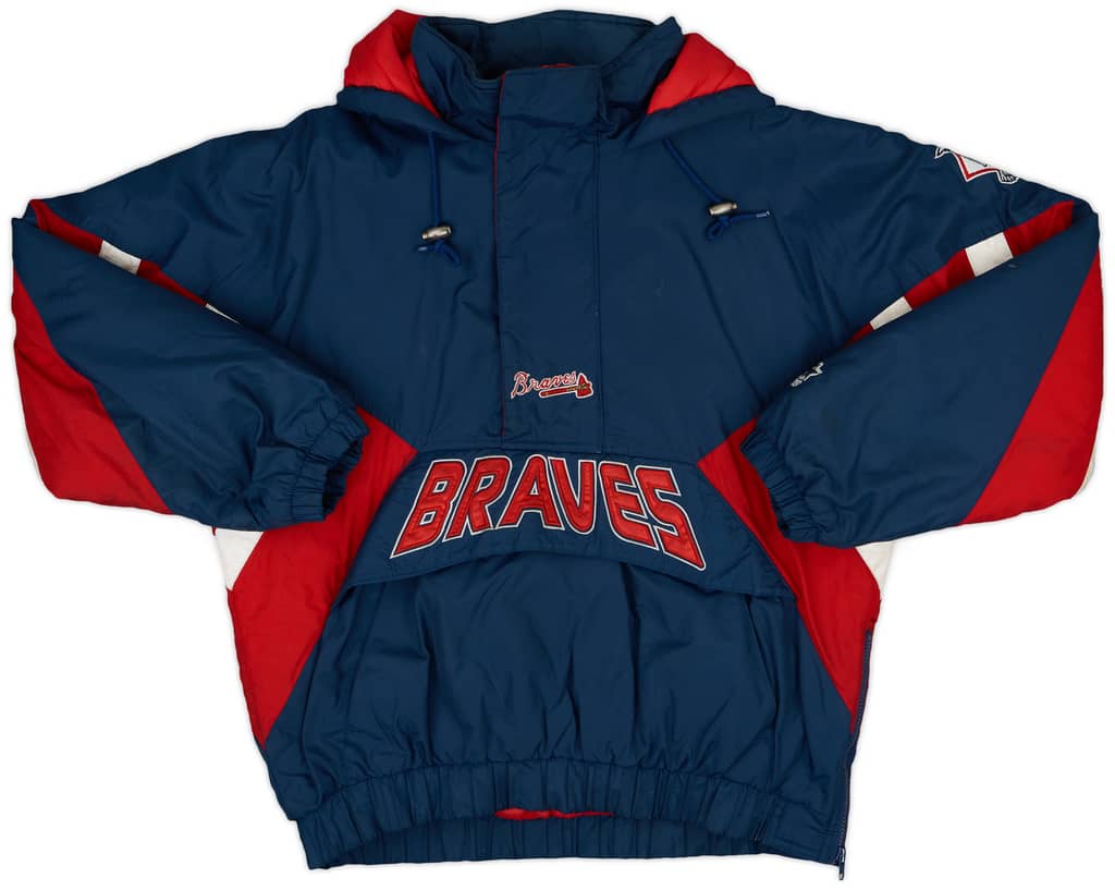 1990s Atlanta Braves Starter 1/2 Zip Rain Coat - 8/10 - (M)