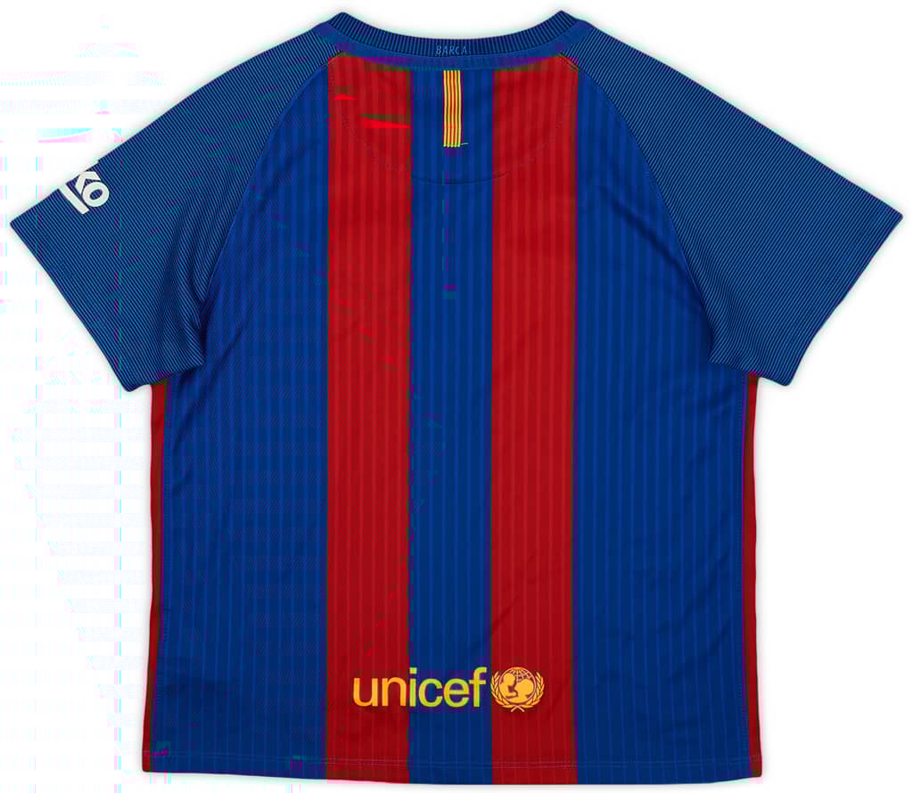 2016-17 Barcelona Home Shirt - 8/10 - (S.Boys)