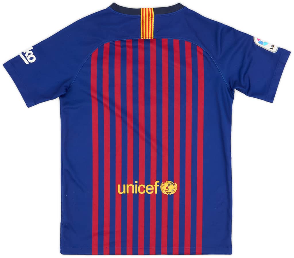 2018-19 Barcelona Home Shirt - 8/10 - (XL.Boys)