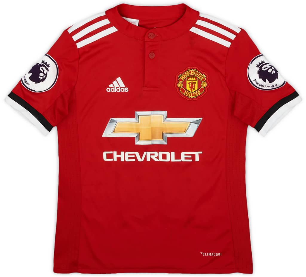 2017-18 Manchester United Home Shirt Martial #11 - 9/10 - (S.Boys)