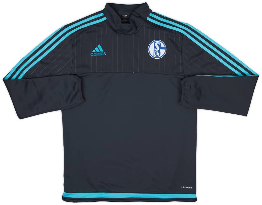 2015-16 Schalke adidas 1/4 Zip Training Top - 9/10 - (M)