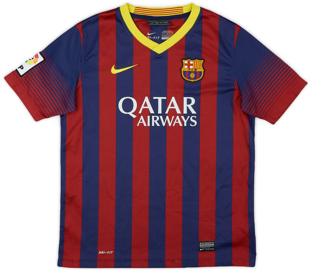 2013-14 Barcelona Home Shirt - 7/10 - (L.Boys)