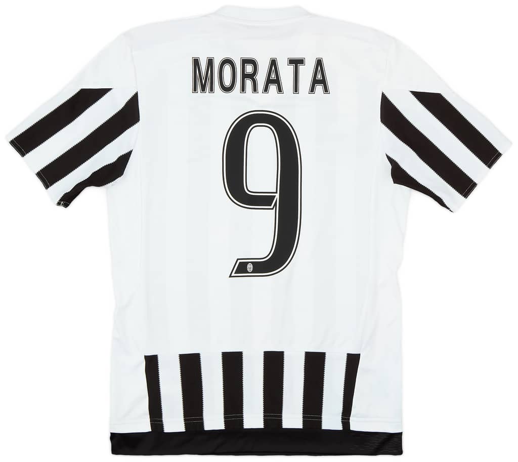 2015-16 Juventus Home Shirt Morata #9 - 10/10 - (S)