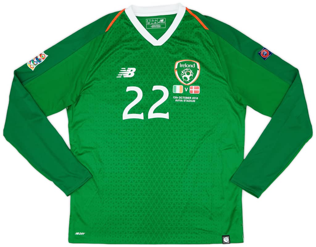2018 Ireland Match Issue Nations League Home L/S Shirt Arter #22 (v Denmark)