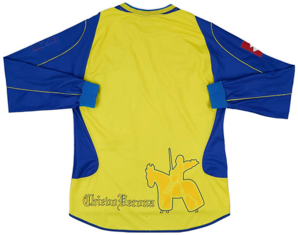 2004-05 Chievo Verona Home L/S Shirt - 6/10 - (L)