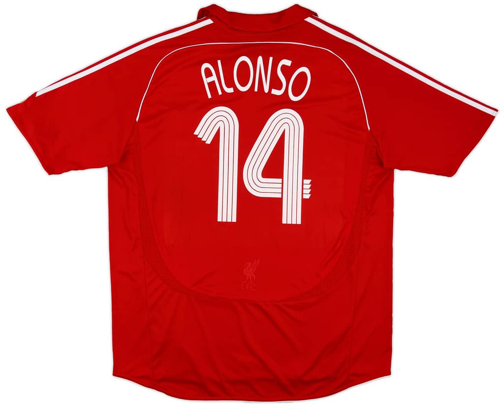2006-08 Liverpool Home Shirt Alonso #14 - 6/10 - (XXL)