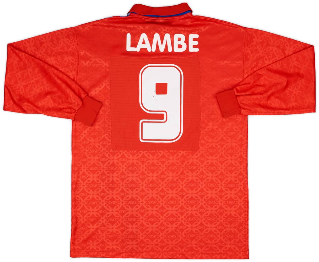 1995-96 SPAL Third L/S Shirt Lambe #9 - 5/10 - (XL)