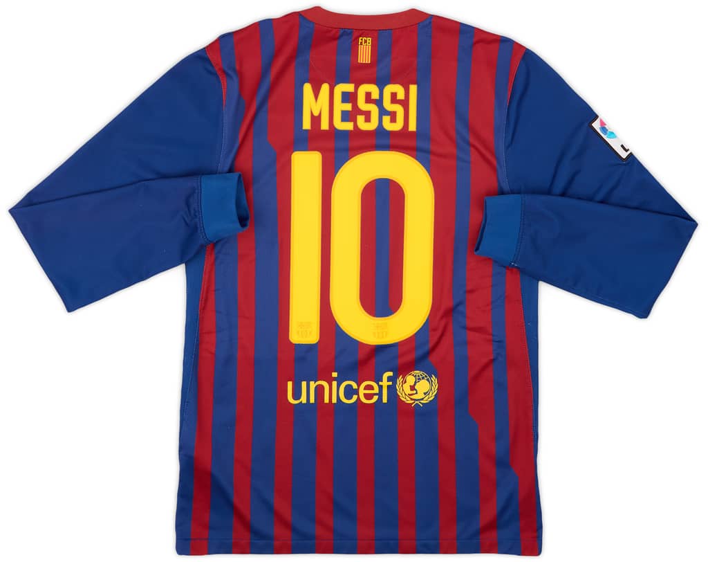 2011-12 Barcelona Home L/S Shirt Messi #10 - 6/10 - (S)