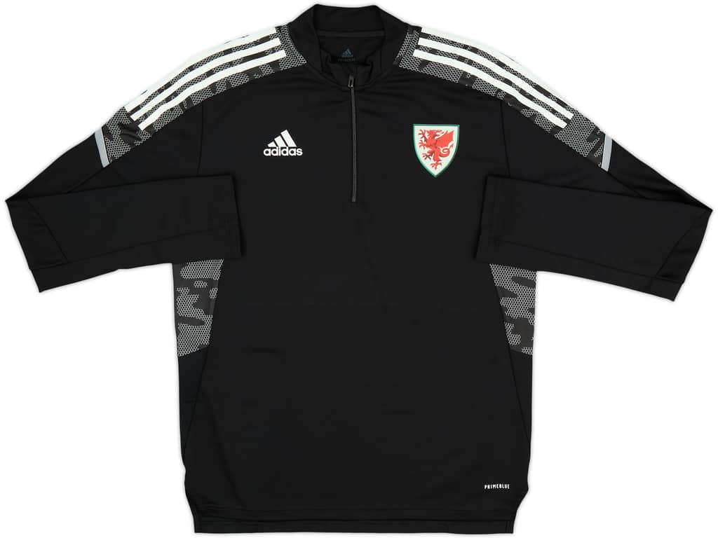 2021-22 Wales adidas 1/4 Zip Training Top - As New - (M)