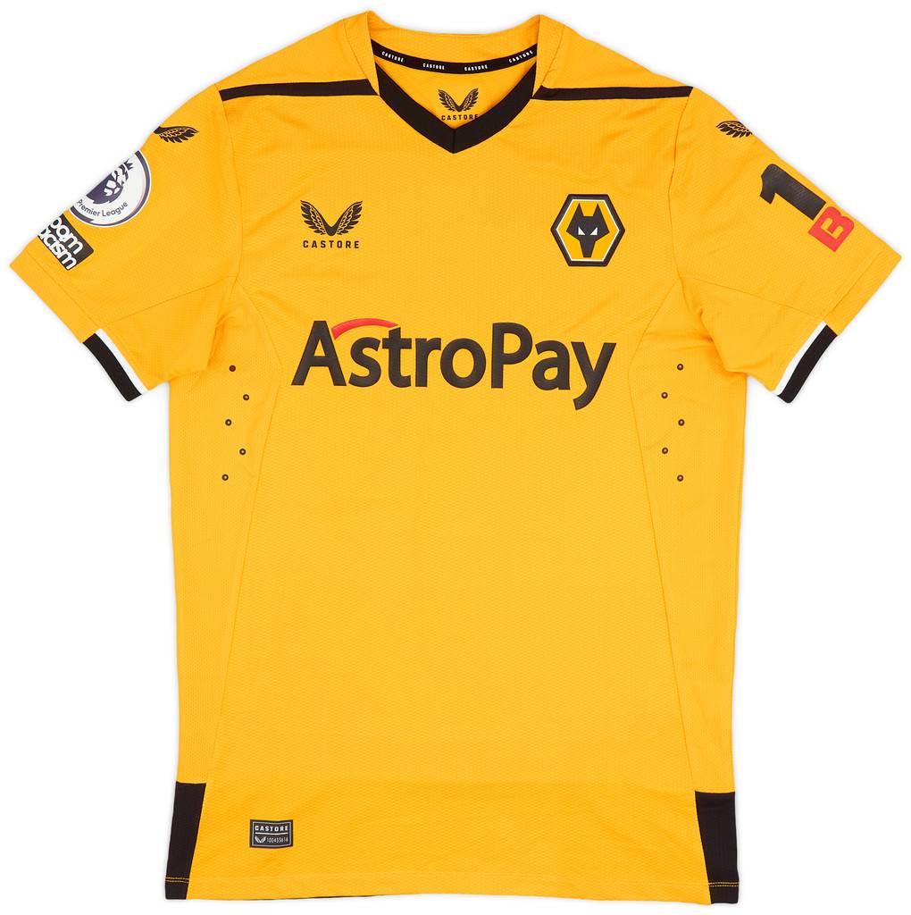 2022-23 Wolves Match Issue Home Shirt Podence #10