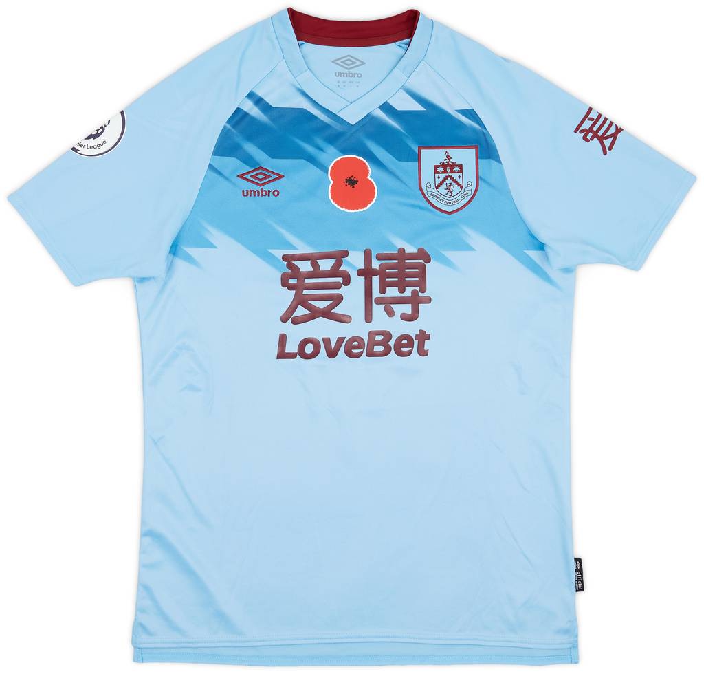 2019-20 Burnley Match Issue Away Shirt Drinkwater #8
