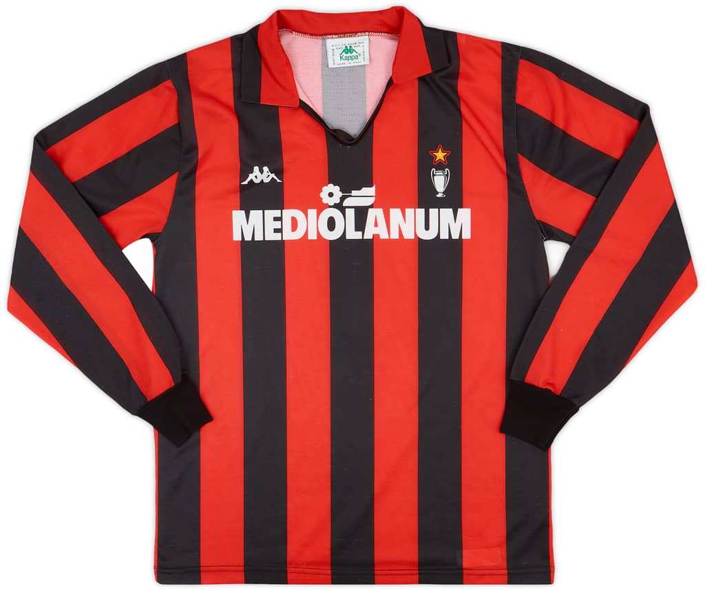 1988-89 AC Milan Home L/S Shirt - 8/10 - (L)
