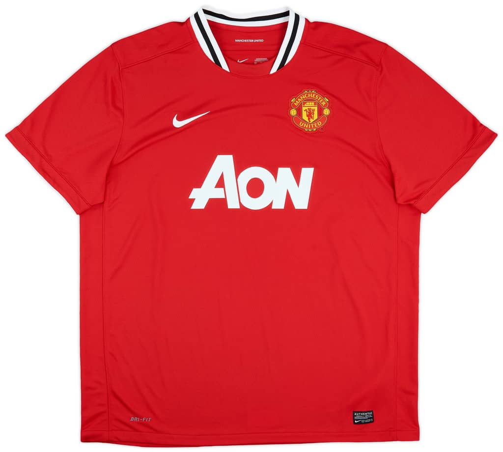 2011-12 Manchester United Home Shirt Vidic #15 - 8/10 - (XXL)