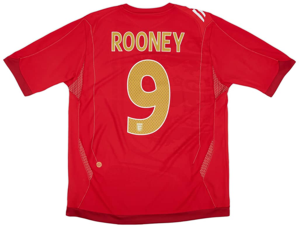 2006-08 England Away Shirt Rooney #9 - 8/10 - (L)