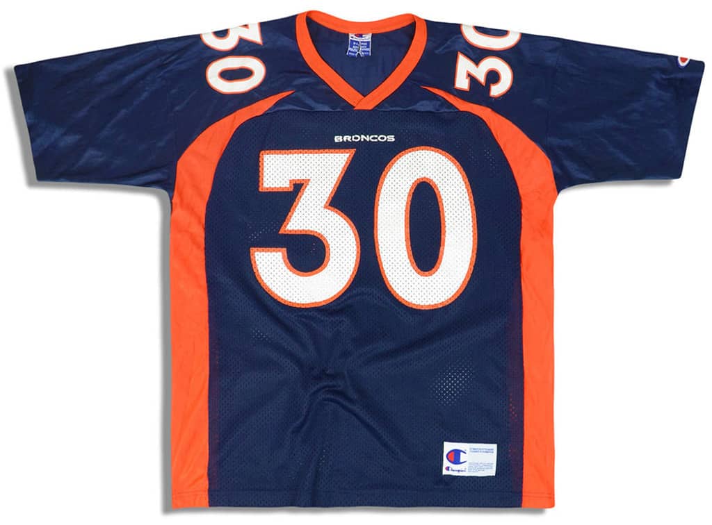 1997-00 Denver Broncos Davis #30 Champion Jersey (Home) L