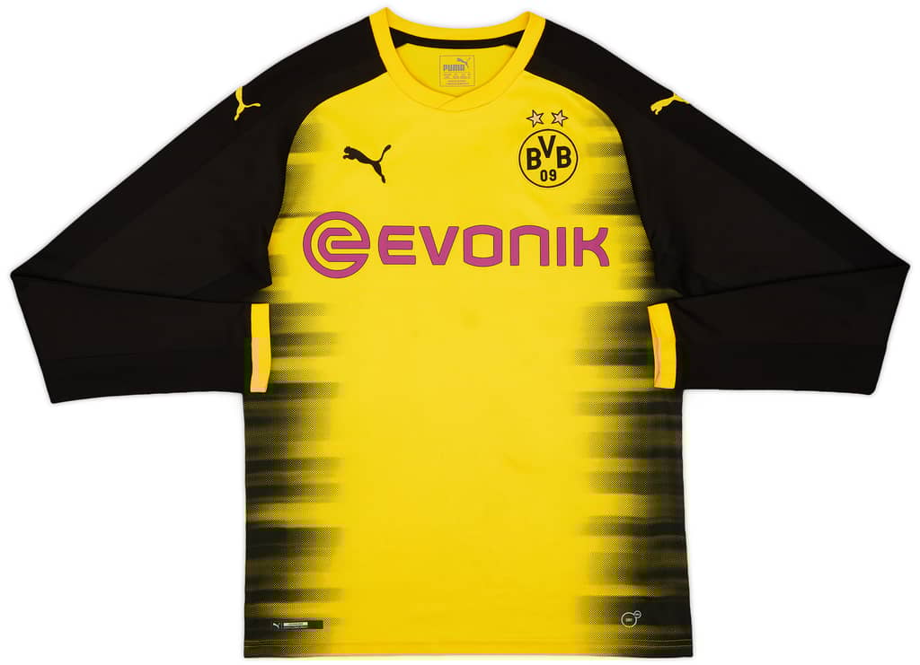 2017-18 Borussia Dortmund European Home L/S Shirt - 8/10 - (M)