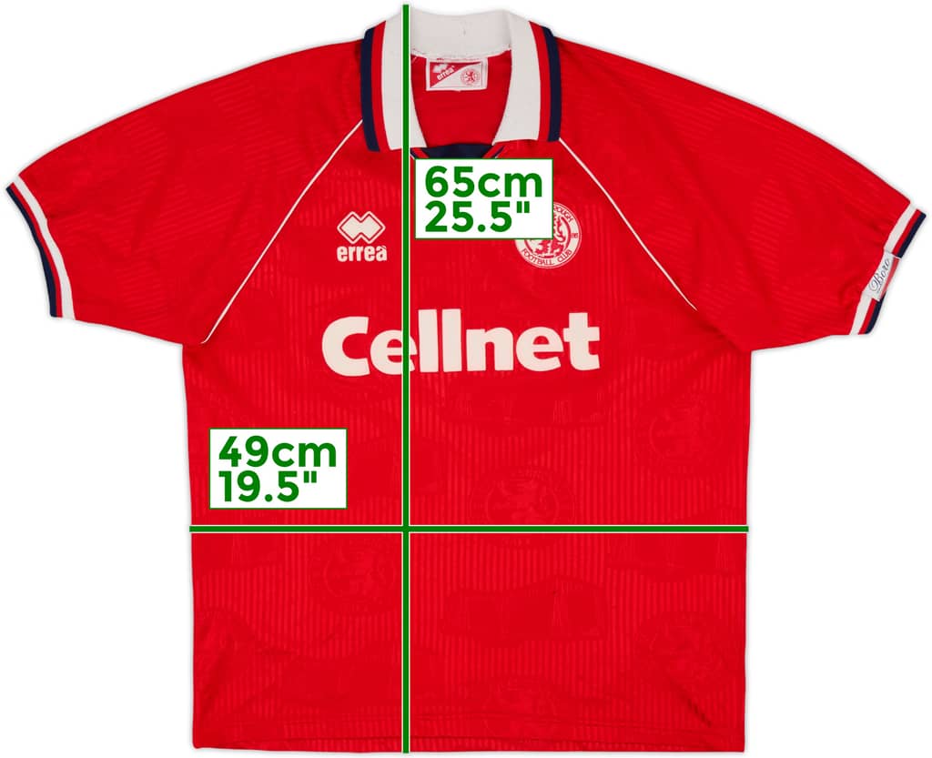 1995-96 Middlesbrough Home Shirt - 7/10 - (XL)