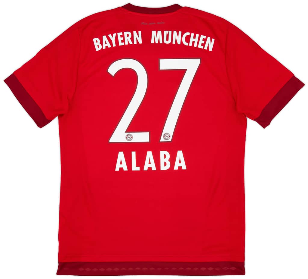 2015-16 Bayern Munich Home Shirt Alaba #27 - 9/10 - (M)
