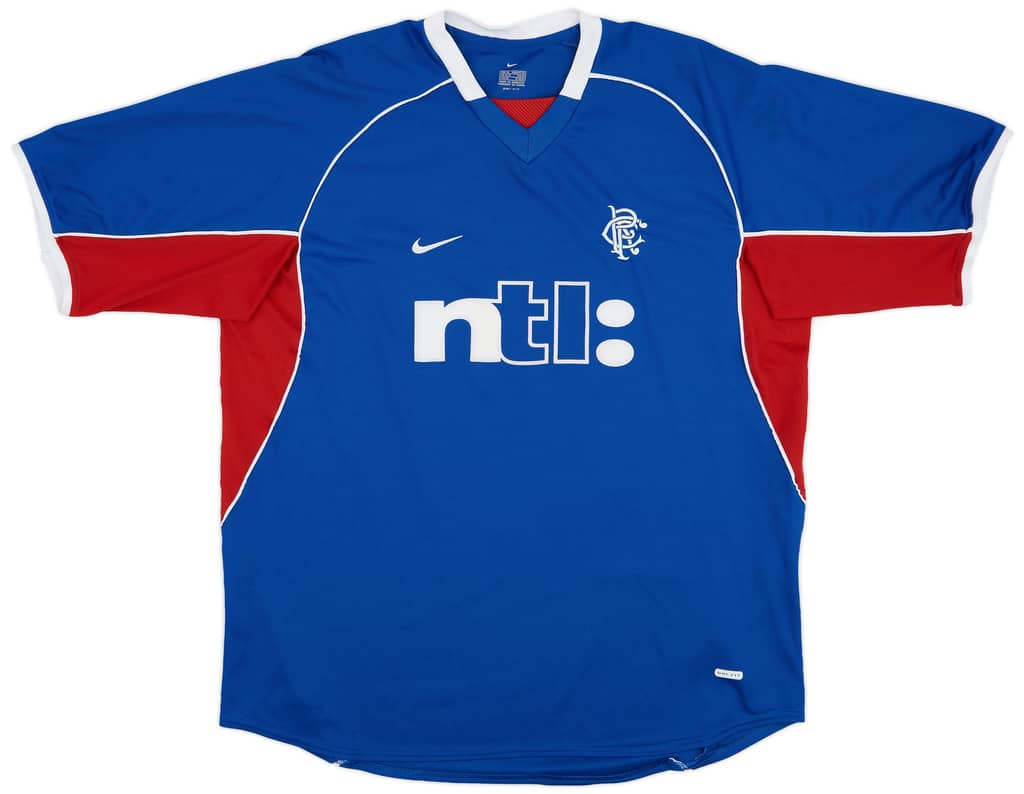 2001-02 Rangers Home Shirt - 8/10 - (XL)