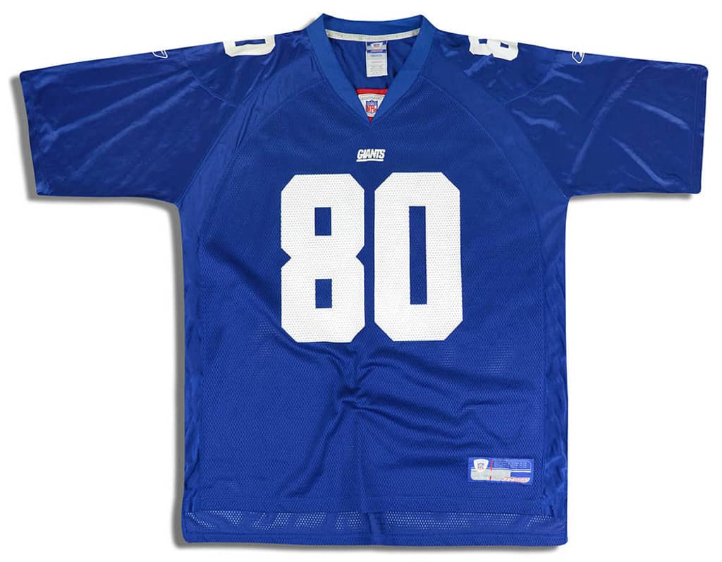 2002-04 New York Giants Shockey #80 Reebok On Field Jersey (Home) XXL