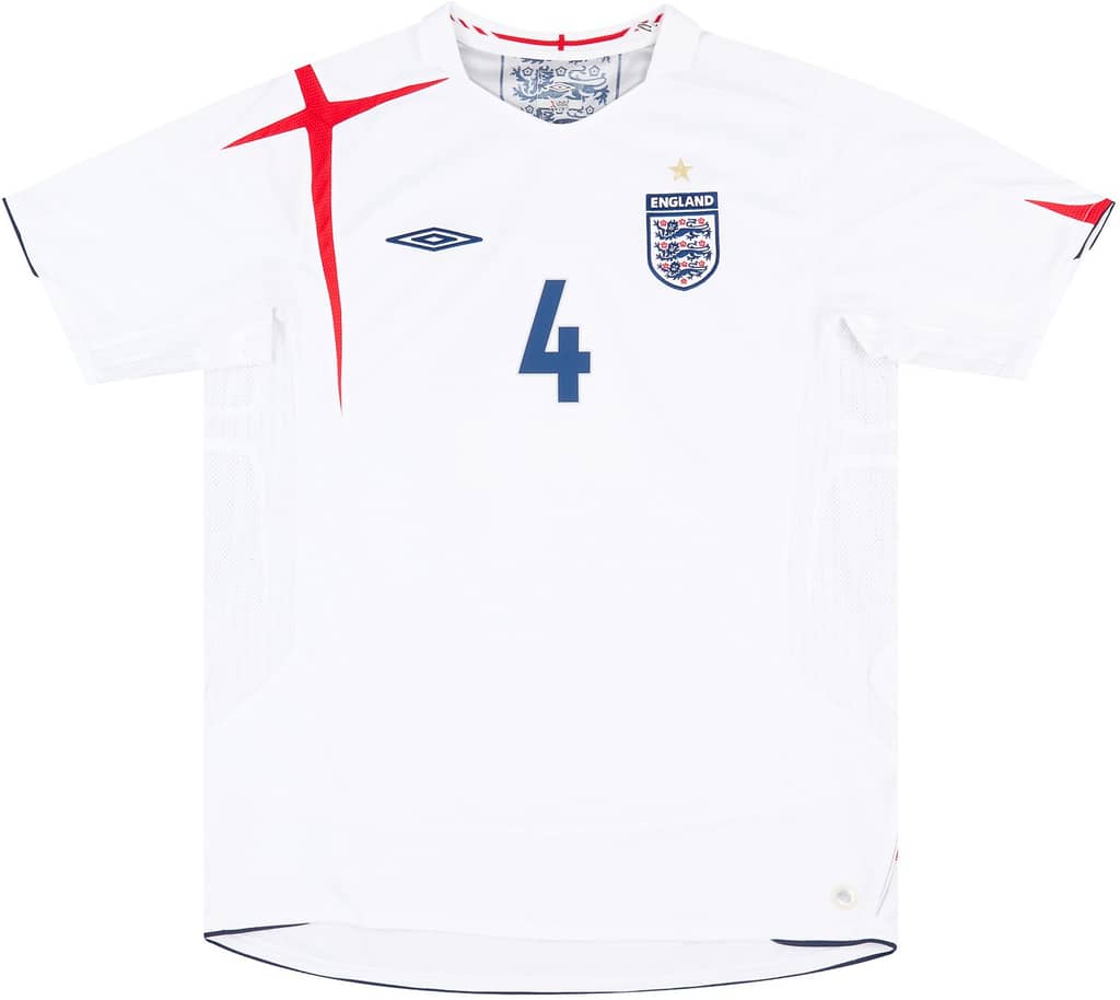 2005-07 England Home Shirt Gerrard #4 - 6/10 - (S)
