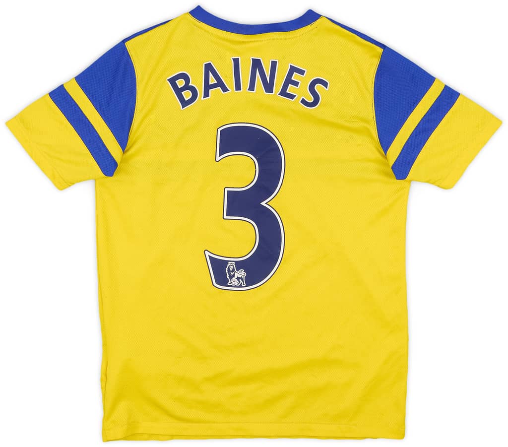 2013-14 Everton Away Shirt Baines #3 - 6/10 - (M.Boys)