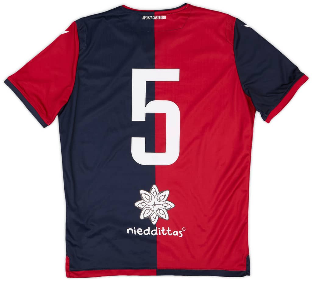 2019-20 Cagliari Home Shirt #5 - 8/10 - (XL.Boys)