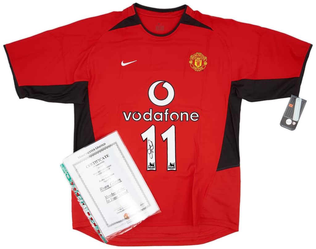 2002-04 Manchester United Signed Home Shirt #11 (Giggs)