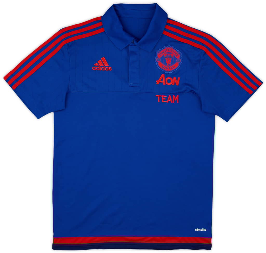2015-16 Manchester United Staff Issue adidas Polo Shirt - 9/10 - (S)